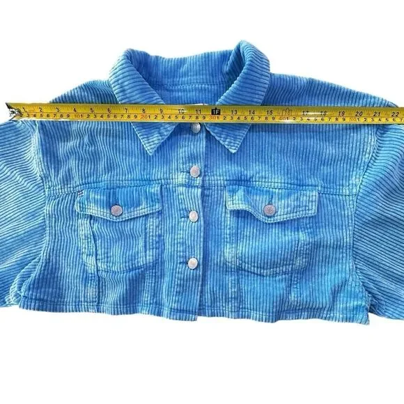 Urban Outfitters BDG blue corduroy cropped jacket L - Picture 12 of 16